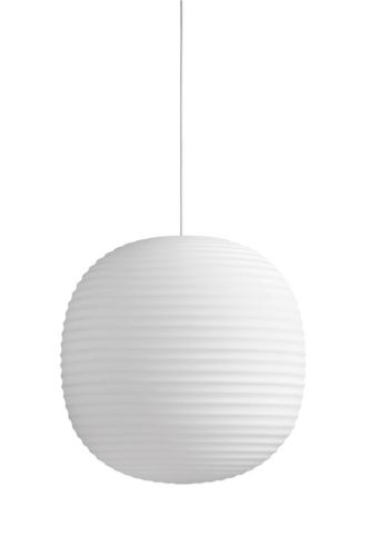 New Works Lantern Pendant Ø: 40 cm - Frosted White Opal Glass