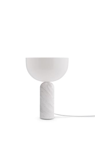 New Works Kizu Table Lamp Ø: 25 cm - White Marble / White Acrylic