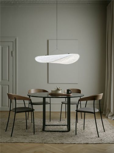 New Works Florence Dining Table Ø: 120 cm - Black Stained Ash / Black