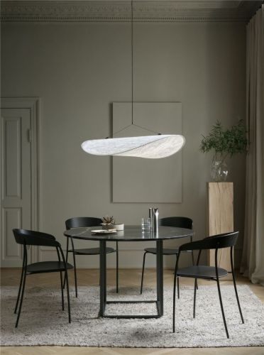 New Works Florence Dining Table Ø: 120 cm - Smoked Oak/Black