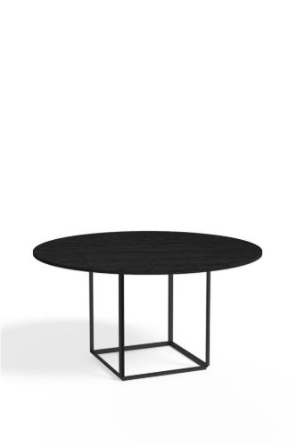 New Works Florence Dining Table Ø: 145 cm - Black Stained Ash / Black