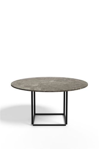 New Works Florence Dining Table Ø: 145 cm - Gris du Marais Marble / Black