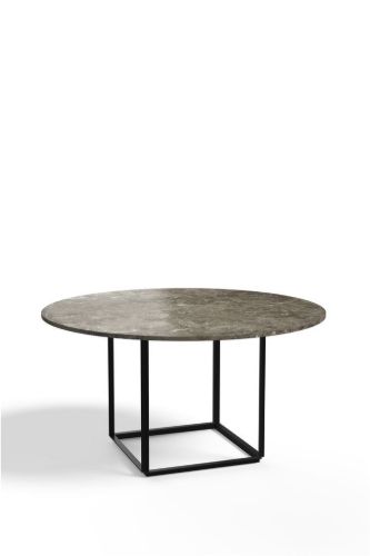 New Works Florence Dining Table Ø: 145 cm - Gris du Marais Marble / Black