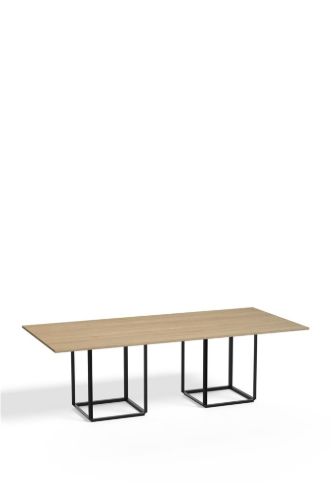 New Works Florence Dining Table Rectangular 110x240 cm - Natural Oak / Black