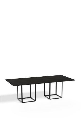 New Works Florence Dining Table Rectangular 110x240 cm - Black Stained Ash / Black