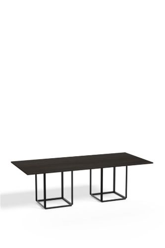 New Works Florence Dining Table Rectangular 110x240 cm - Smoked Oak / Black