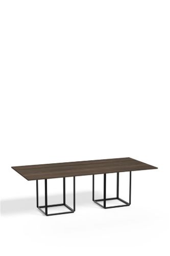 New Works Florence Dining Table Rectangular 110x240 cm - Walnut / Black