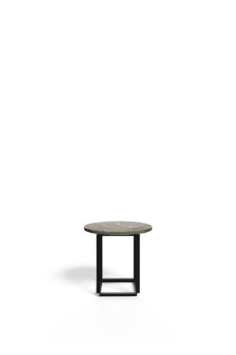 New Works Florence Side Table Ø: 50 cm - Gris Du Marais / Iron Black