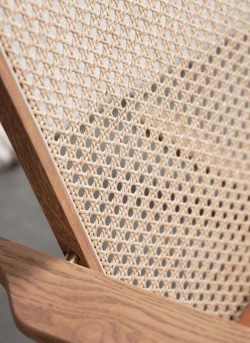Warm Nordic Swing Rocking Chair H: 103 cm - Teak/Moonlight