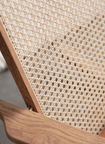 Warm Nordic Swing Rocking Chair H: 103 cm - Teak/Drake
