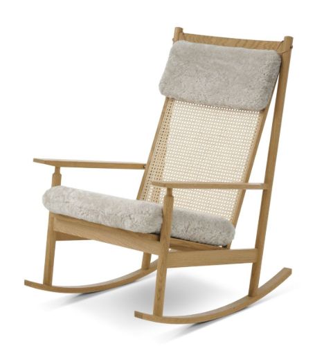 Warm Nordic Swing Rocking Chair H: 103 cm - Oak/Moonlight