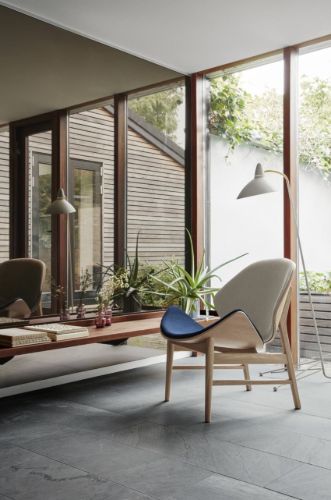 Warm Nordic The Orange Lounge Chair SH: 38 cm - Oak/Light Cyan