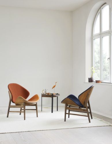 Warm Nordic The Orange Lounge Chair SH: 38 cm - Smoked/Midnight Blue
