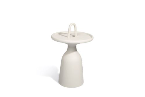 Mindo 104 Side Table w. Handle  Ø: 40 cm - Light Grey