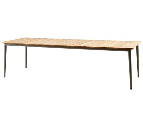 Cane-line Outdoor Core Spisebord 274x90 cm - Taupe Aluminium/Teak