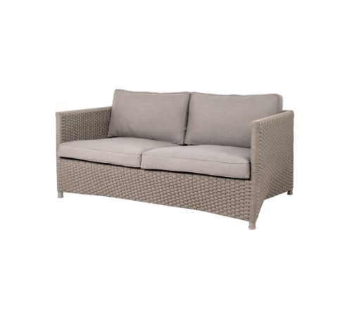 Cane-line Outdoor Diamond 2 Pers. Sofa inkl. Natté Hyndesæt L: 150 cm - Taupe/Soft Rope