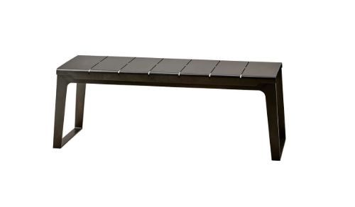 Cane-line Outdoor Copenhagen Bænk L: 121 cm - Lava Grey/Aluminium