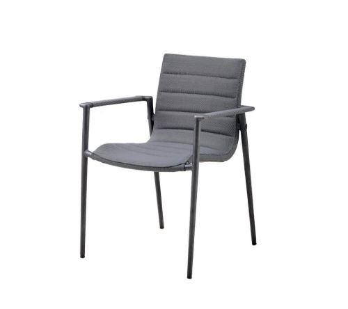 Cane-line Outdoor Core Stol m. Armlæn SH: 46 cm - Grey