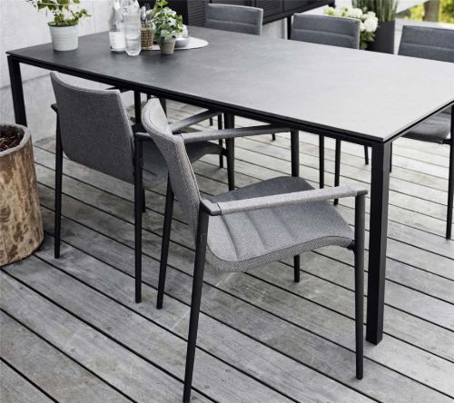 Cane-line Outdoor Core Stol m. Armlæn SH: 46 cm - Grey