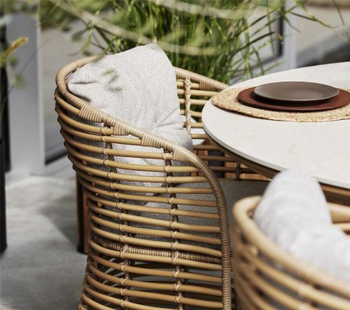 Cane-line Outdoor Basket Stol SH: 45 cm - Natural Weave