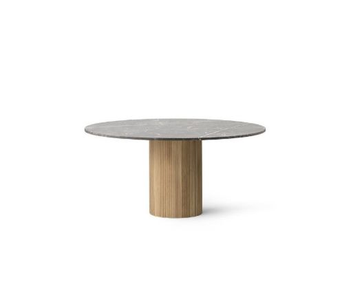 Vipp 495 Cabin Round Table Ø: 150 cm - Light Oak/Grey Marble
