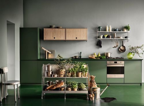 String Furniture Cabinet W. Flip Doors 78x42 cm - Hvid