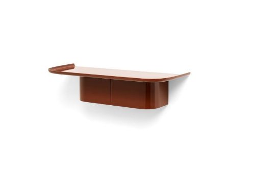 HAY Korpus Shelf 4 Hooks M 60x25x14 cm - Brick Red