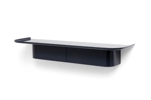 HAY Korpus Shelf 7 Hooks L 90x25x14 cm - Midnight Blue