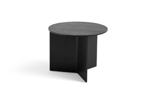 HAY Slit Table Wood Round Ø: 45 cm - Black