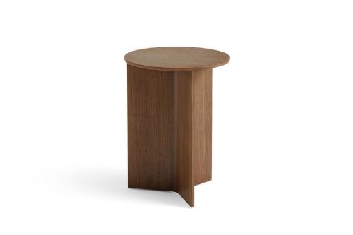 HAY Slit Table Wood High H: 47 cm - Walnut
