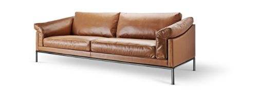 Eva Solo Crush Sofa 3 pers. B: 222 cm - ENVY Cognac 20320 Læder