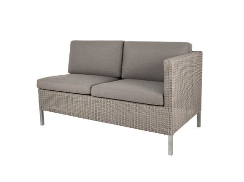 Cane-line Outdoor Dining Lounge 2 Pers. Sofa Venstre Modul inkl. Hyndesæt L: 153 cm - Taupe Weave/Taupe