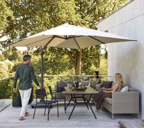 Cane-line Outdoor Dining Lounge 2 Pers. Sofa Venstre Modul inkl. Hyndesæt L: 153 cm - Taupe Weave/Taupe