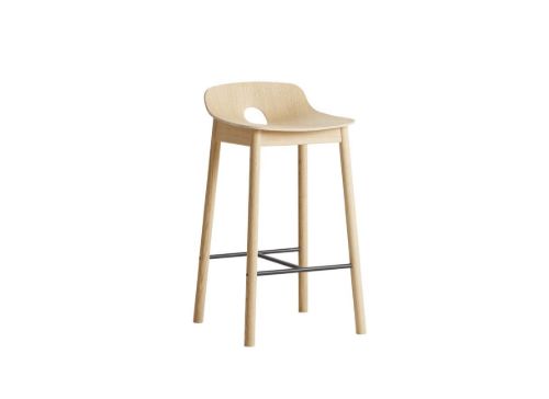 Woud Mono Counter Chair SH: 65 cm  - Hvidpigmenteret Eg