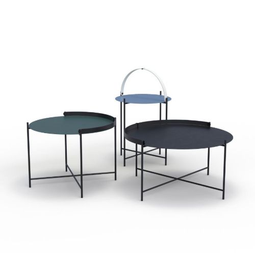HOUE EDGE Tray Table Ø: 62 cm - Pigeon Blue