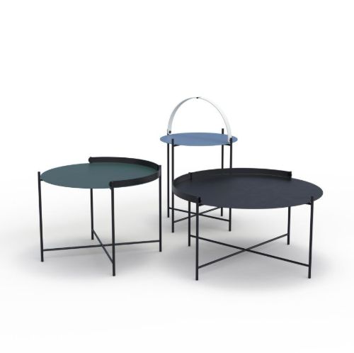 HOUE EDGE Tray Table Ø: 76 cm - Pigeon Blue