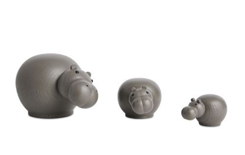 Woud Hibo Hippopotamus Medium - Taupe