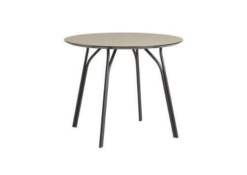 Woud Tree Dining Table Ø: 90 cm - Beige / Sort