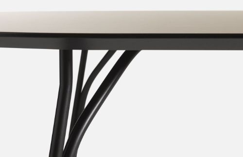 Woud Tree Dining Table Ø: 90 cm - Beige / Sort