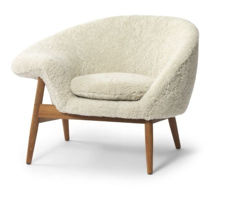 Warm Nordic Fried Egg Loungestol Venstre SH: 40 cm - Moonlight White