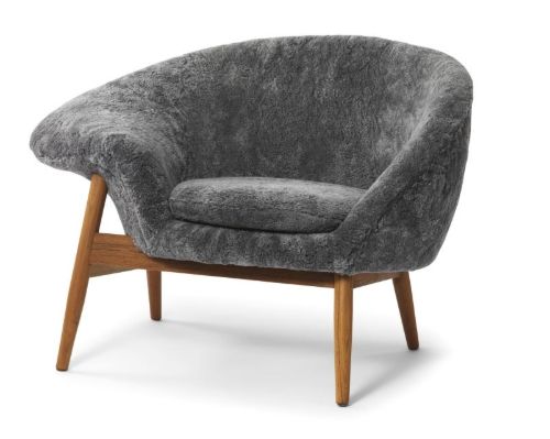 Warm Nordic Fried Egg Loungestol Venstre SH: 40 cm - Scandinavian Grey
