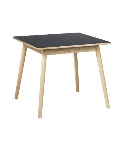 FDB Møbler Spisebord Poul M. Volther C35A  82x82 cm - Eg/Mørkegrå