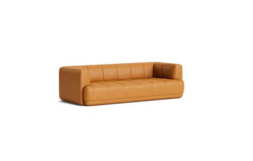 HAY Quilton 3 Seater B: 248 cm - Sense Cognac