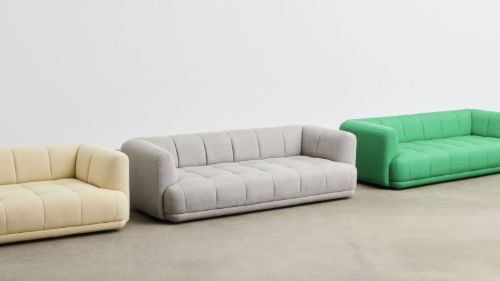 HAY Quilton 3 Seater B: 248 cm - Sense Cognac