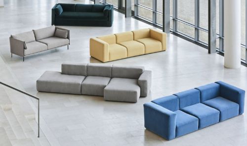 HAY Mags Soft Low Armrest 3 Seater Combination 4 Right End L: 331 cm - Linara 443