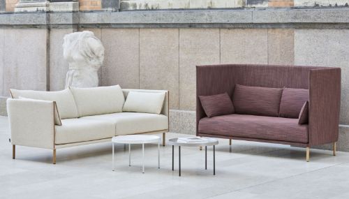 HAY Silhouette 2 Personers Sofa Mono L: 171 cm - Hallingdal 130 / Black Powder Coated Steel