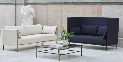 HAY Silhouette Høj Ryg 2 Personers Sofa Mono - Remix 783 / Black Powder Coated Steel
