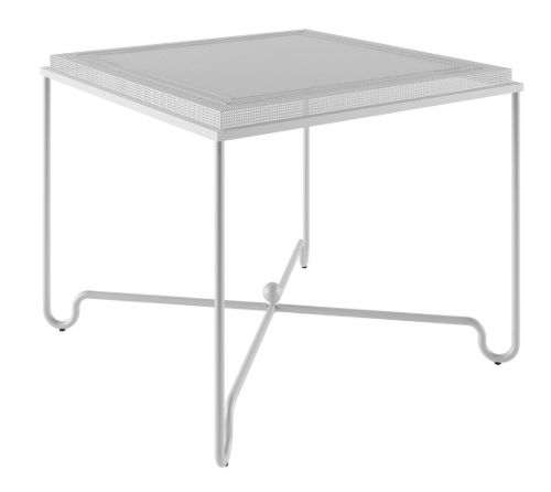 GUBI Tropique Dining Table 90x90 cm - White Steel
