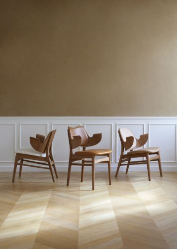 Warm Nordic Gesture Lounge Chair SH: 46 cm - Oak/Camel