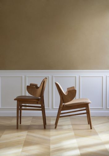 Warm Nordic Gesture Lounge Chair SH: 46 cm - Teak/Camel